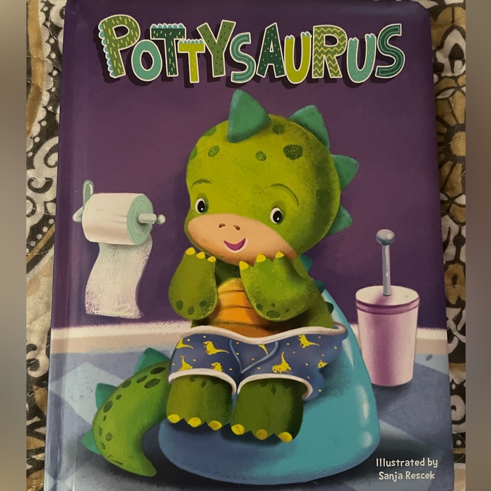 Pottysaurus book - dinosaur book and Elmo potty book